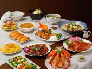 món ăn trong tiệc cưới tại Hải Phòng