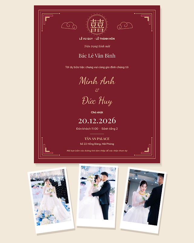 Mẫu thiệp Hỷ Sự