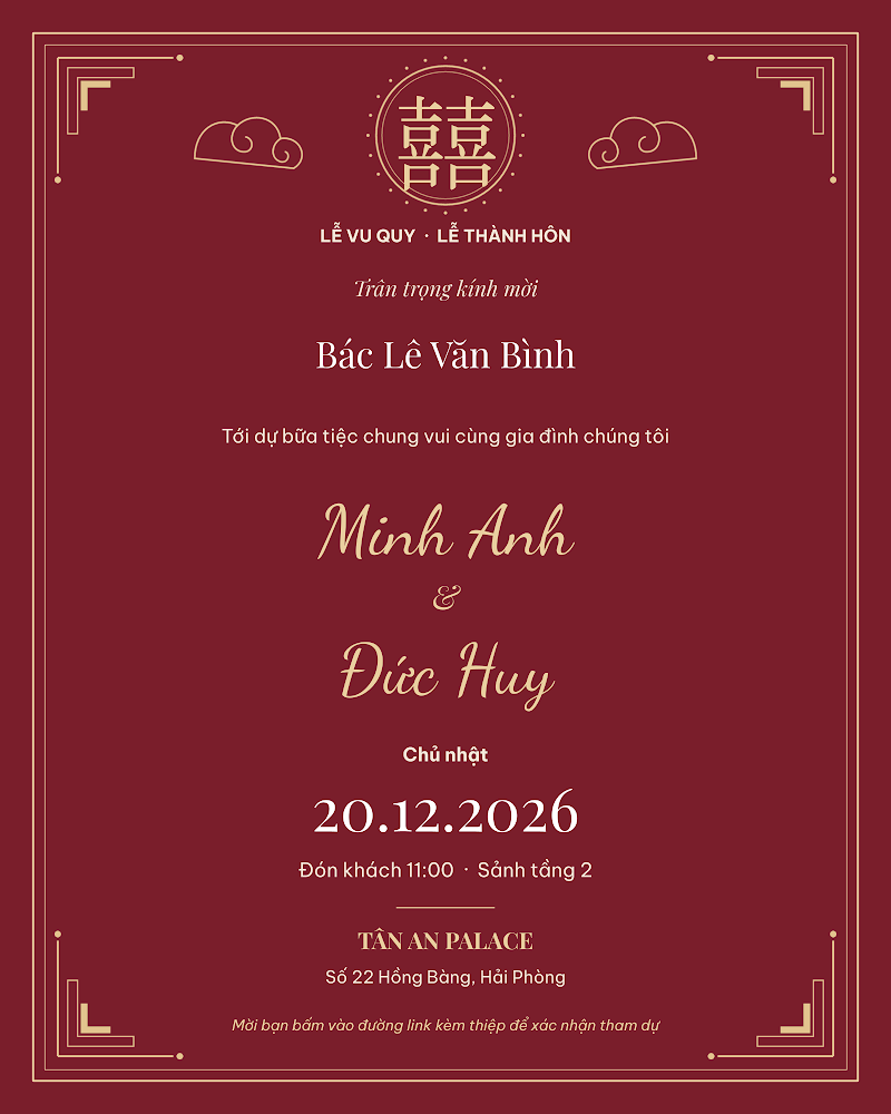 Mẫu thiệp Hỷ Sự